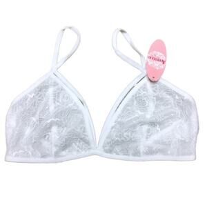 Anemone White Lace Bralette One Size